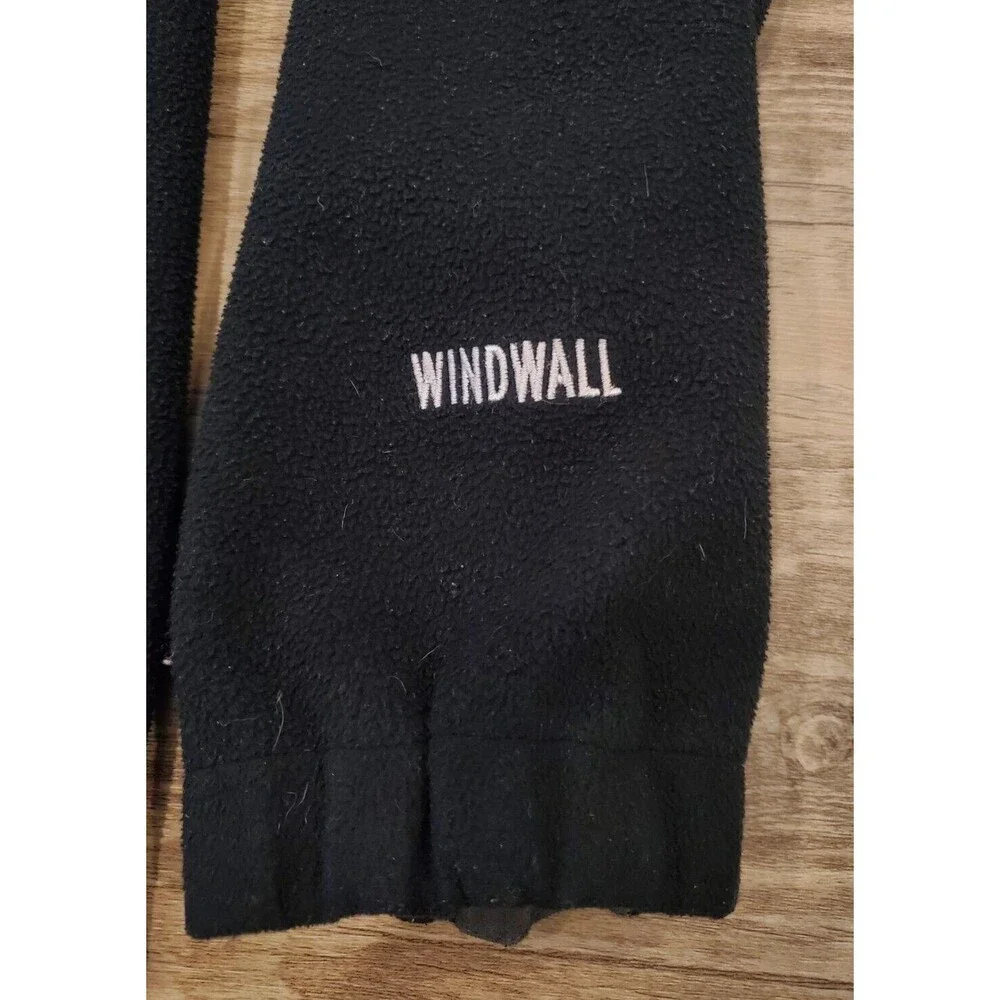 North Face WindWall Heavyweight Fleece Jacket Black Sz M Performance Full Zip
